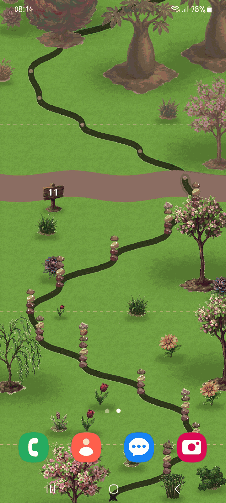 Habit Waymarks path screen with waymarks